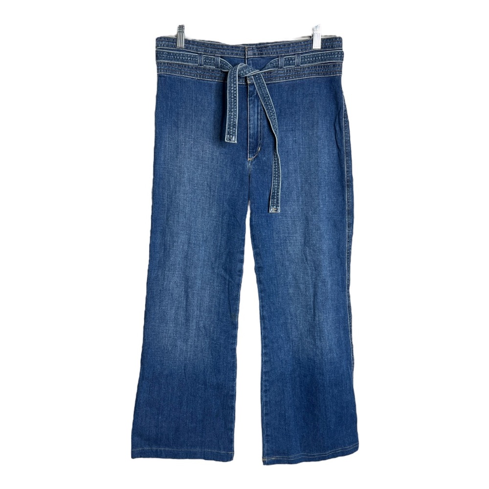 Joe’s Jeans Wide Leg Jeans Blue Medium Wash Fading Ankle‎ Length High Rise